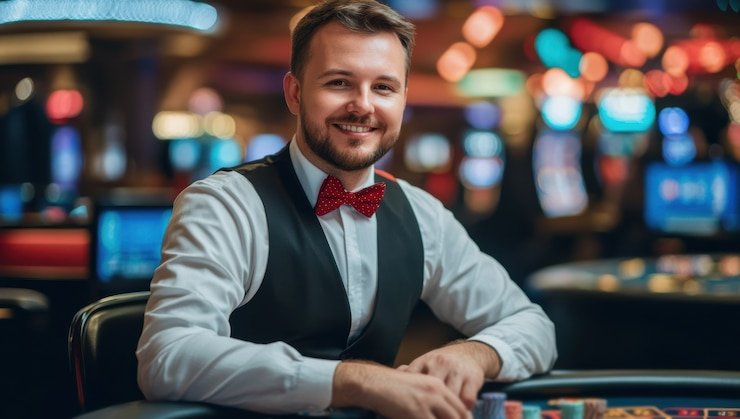 Studio permainan kartu langsung adipati slot dengan dealer profesional
